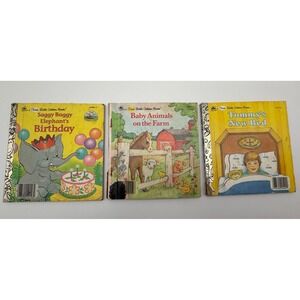 Vintage First Little Golden Books Saggy Baggy Elephant Baby Animals on the Farm